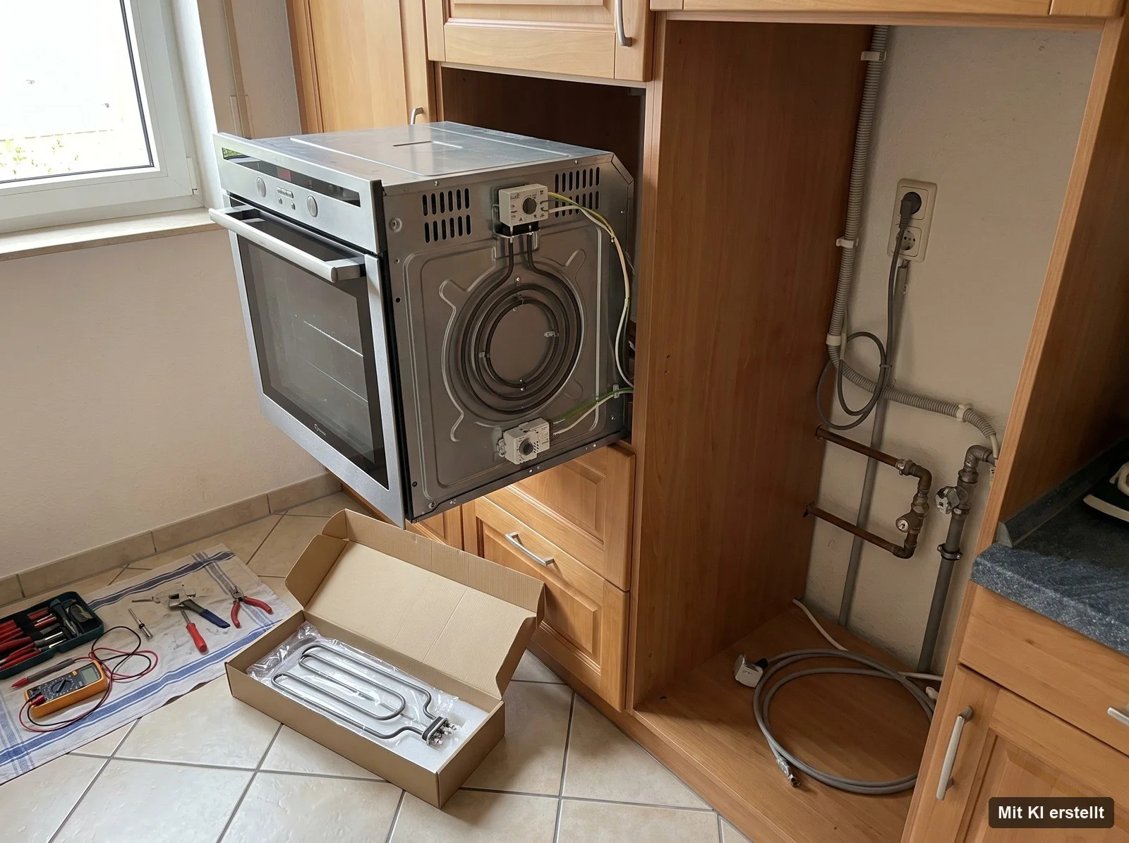 Reparatur eines Einbau-Backofens in einer Küche in Delmenhorst