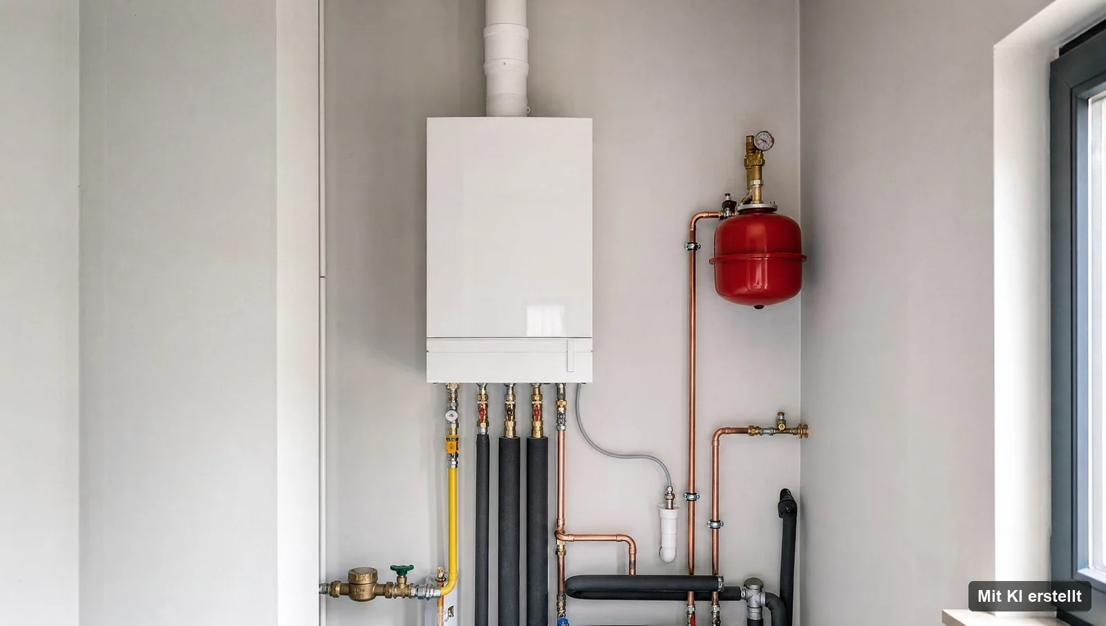 Vaillant Gas-Brennwertheizung installiert in einem Hauswirtschaftsraum in Delmen Vaillant Gas-Brennwertheizung installiert in einem Hauswirtschaftsraum in Delmenhorst