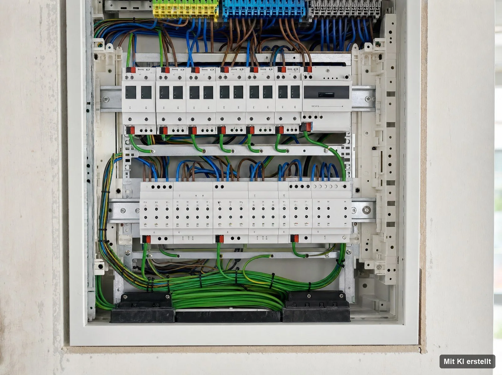 KNX-Bus-Verteiler mit Aktoren in einem Schaltschrank in Delmenhorst