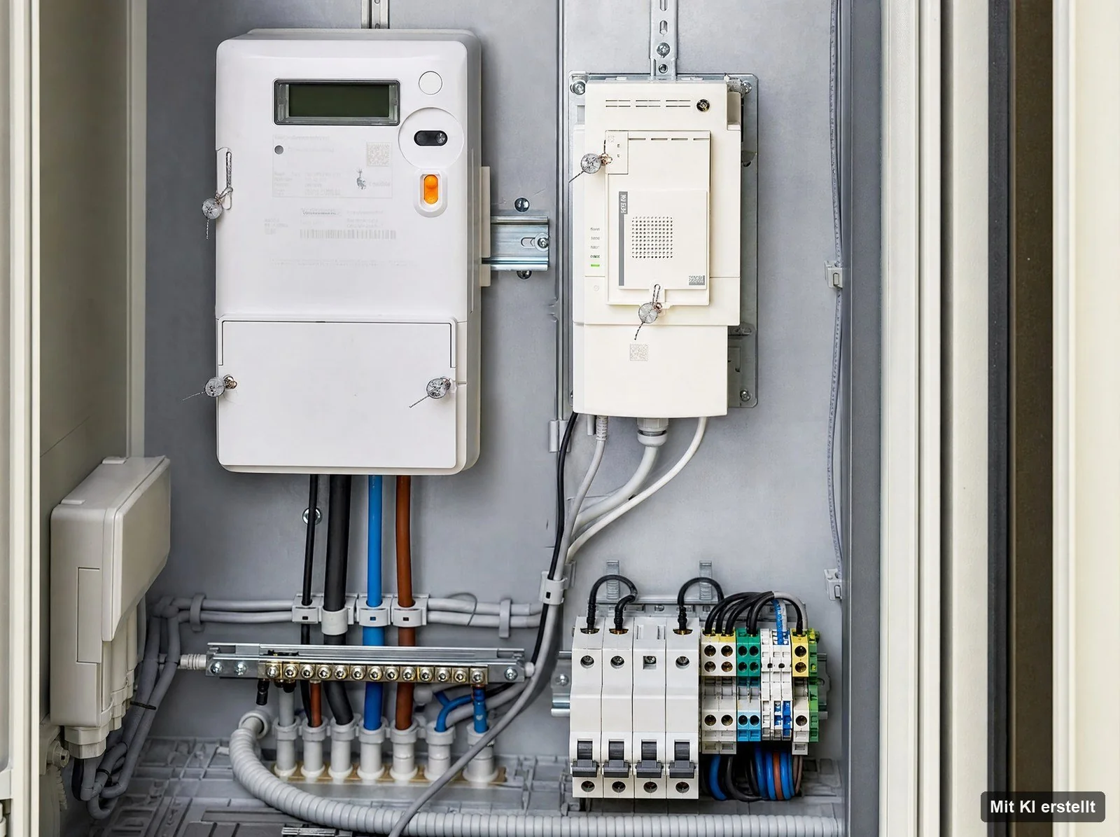 Smart Meter installiert von EWE Netz in einem Zählerschrank in Delmenhorst