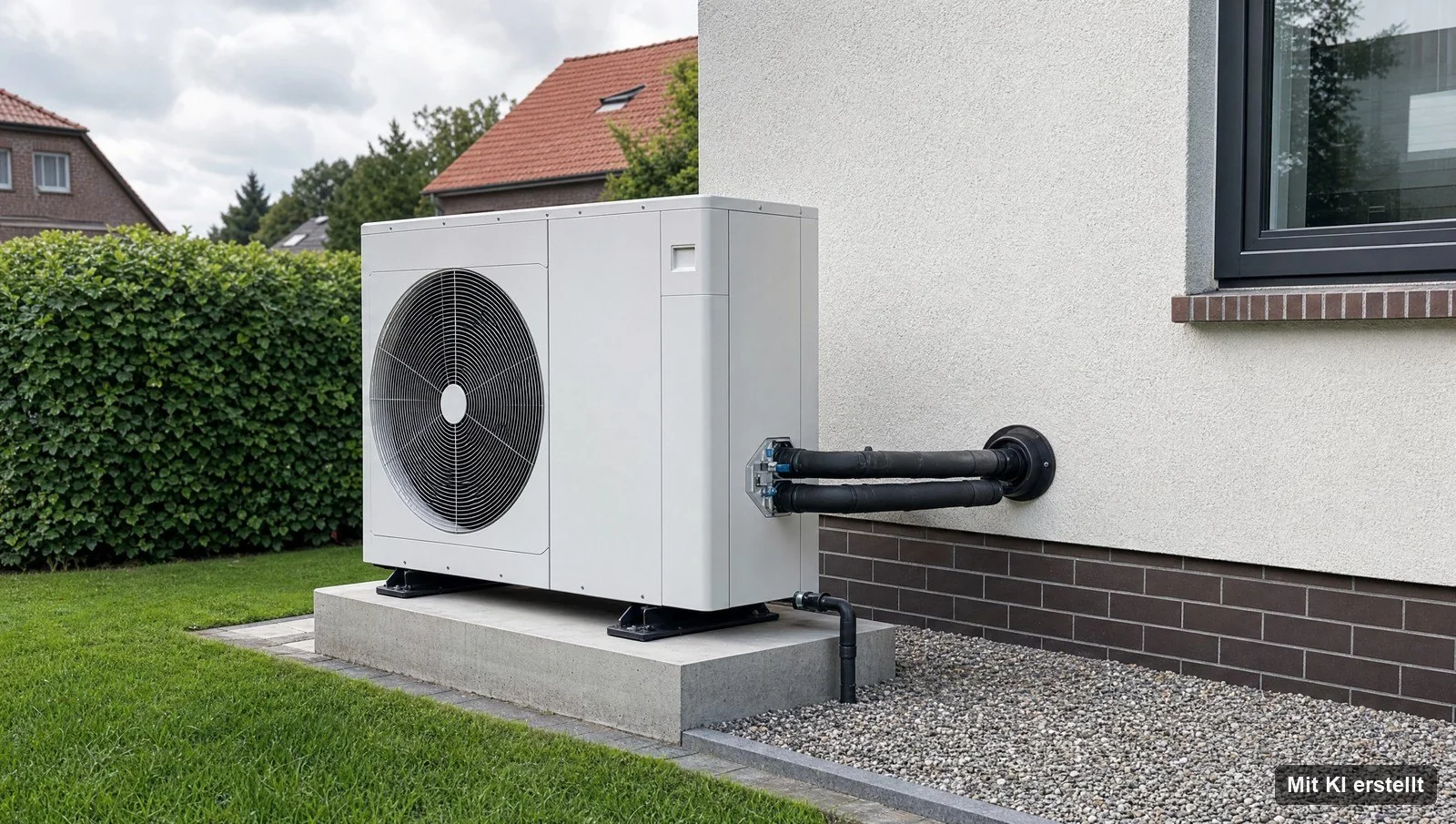 Luft-Wasser-Wärmepumpe Vaillant aroTHERM an einem Einfamilienhaus in Delmenhorst