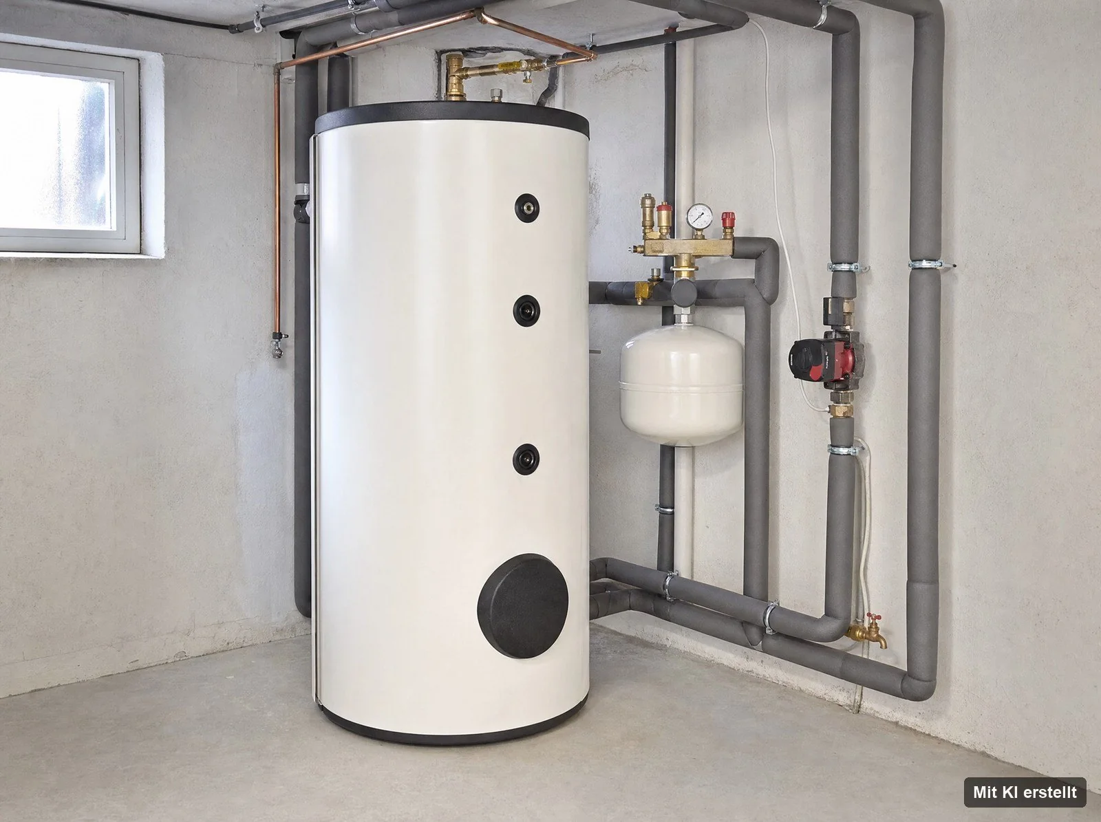 Warmwasserspeicher in einem Heizungsraum in Delmenhorst — Elektro Jahnke Warmwasserspeicher in einem Heizungsraum in Delmenhorst — Elektro Jahnke